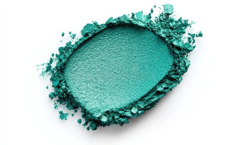 Naturligt, grönt mineralpulver i ljust ljus sprids på en texturerad yta arkivfoton