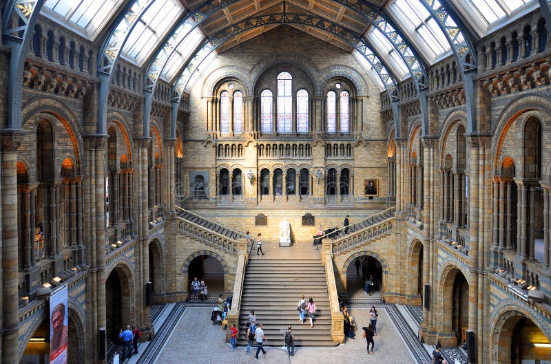 The main hall, Natural History Museum, London. The main hall, Natural History Museum, London