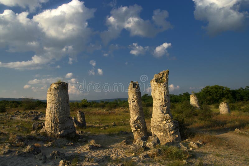 Naturphänomen Steinwald, Bulgarien-/Pobiti-kamani/ stockbilder Naturphänomen Steinwald, Bulgarien-/Pobiti-kamani/ stockbilder