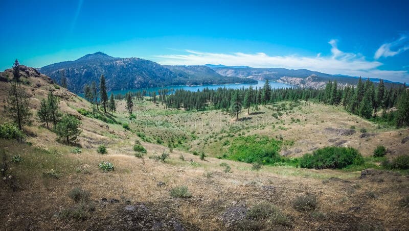 Natury scenics wokoło Spokane rzeki Washington