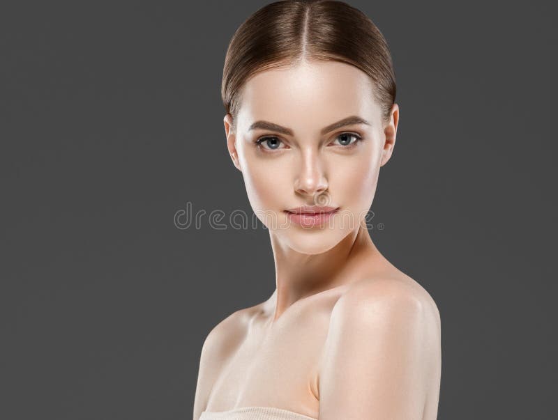 Naturzl makeup kobiety portreta piękna skóry opieki zdrowy pojęcie fotografia royalty free Naturzl makeup kobiety portreta piękna skóry opieki zdrowy pojęcie fotografia royalty free