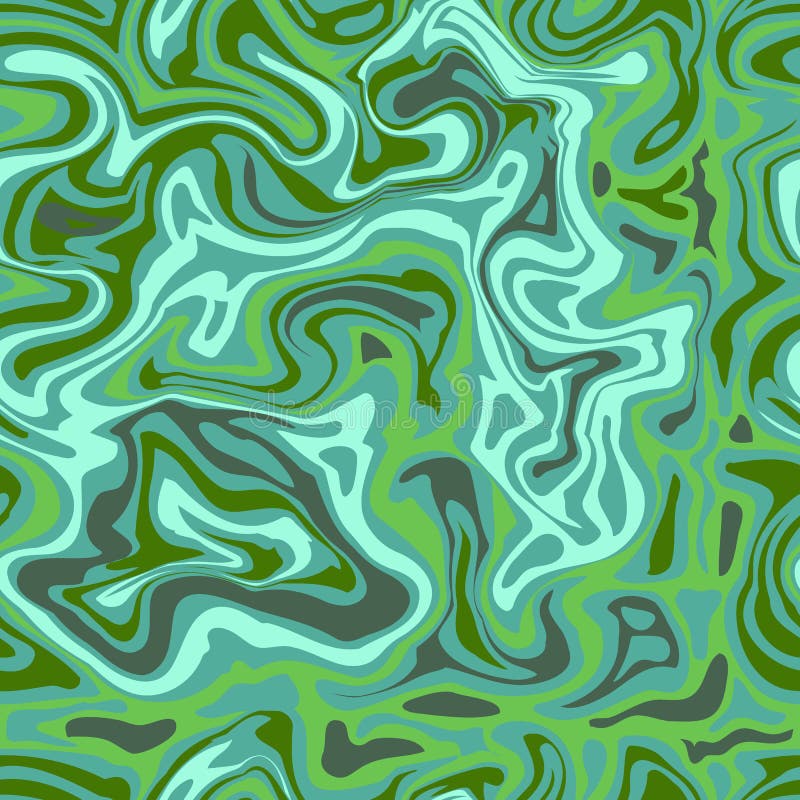 Natuurlijk groen marmeren imitatie naadloos patroon In achtergrond met blauwe acryldruppels op witte achtergrond verf stock illustratie Natuurlijk groen marmeren imitatie naadloos patroon In achtergrond met blauwe acryldruppels op witte achtergrond verf stock illustratie