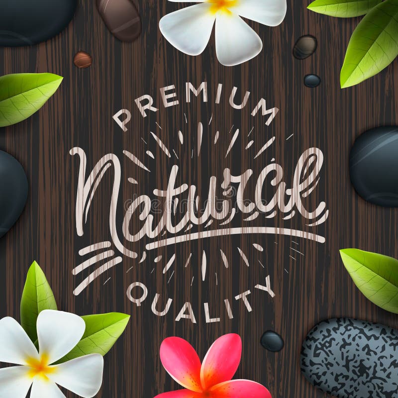 Natuurlijk premiekwaliteitslabel, kuuroordconcept vector illustratie Natuurlijk premiekwaliteitslabel, kuuroordconcept vector illustratie
