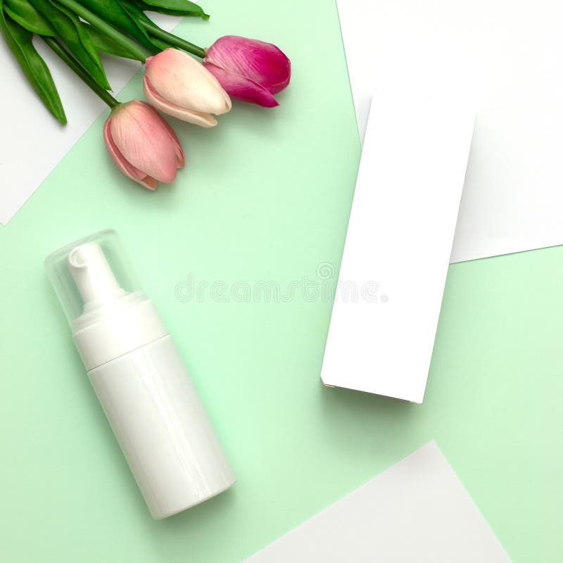 Natuurlijke schoonheidsproducten voor het brandmerken van prototype stock afbeelding Natuurlijke schoonheidsproducten voor het brandmerken van prototype stock afbeelding