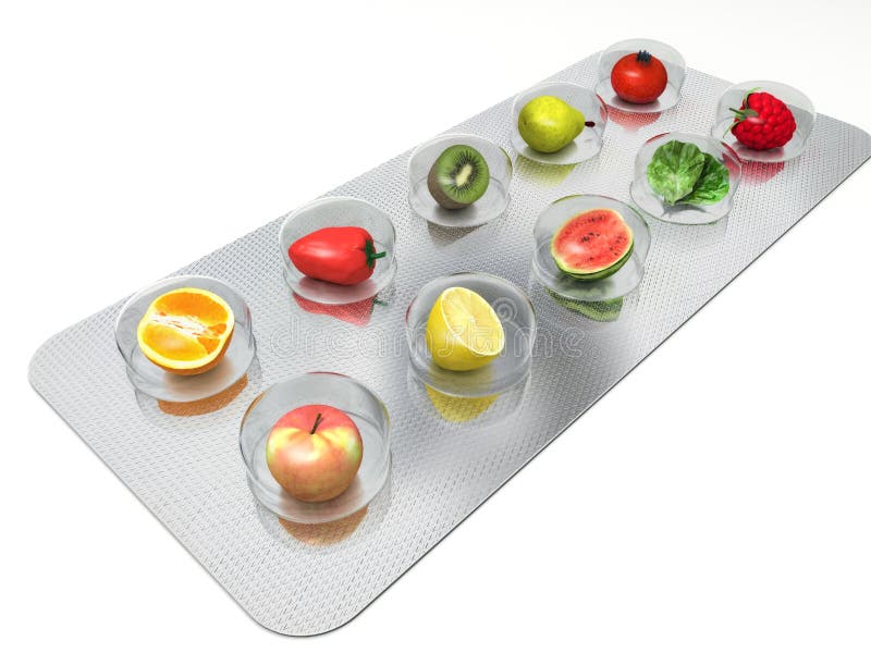 Natürliche Vitaminpillen lizenzfreies stockbild Natürliche Vitaminpillen lizenzfreies stockbild