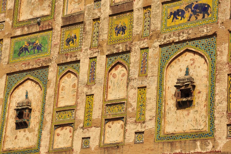 Naulakha Pavilion decoration Lahore fort, Pakistan