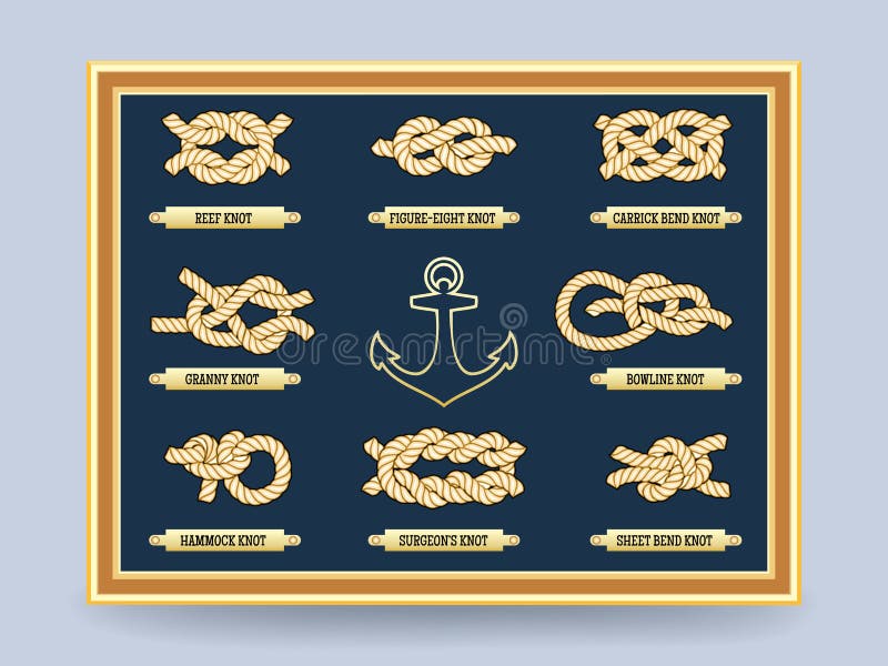 Nautical Knots Name Stock Illustrations – 8 Nautical Knots Name