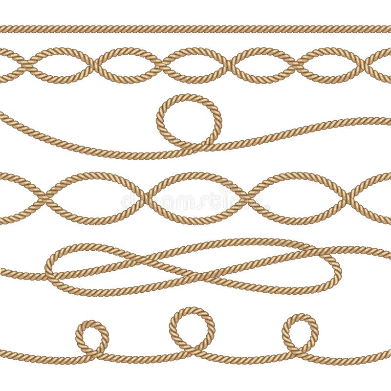 Nautical Ropes Frame set stock vector. Illustration of frame 80553187