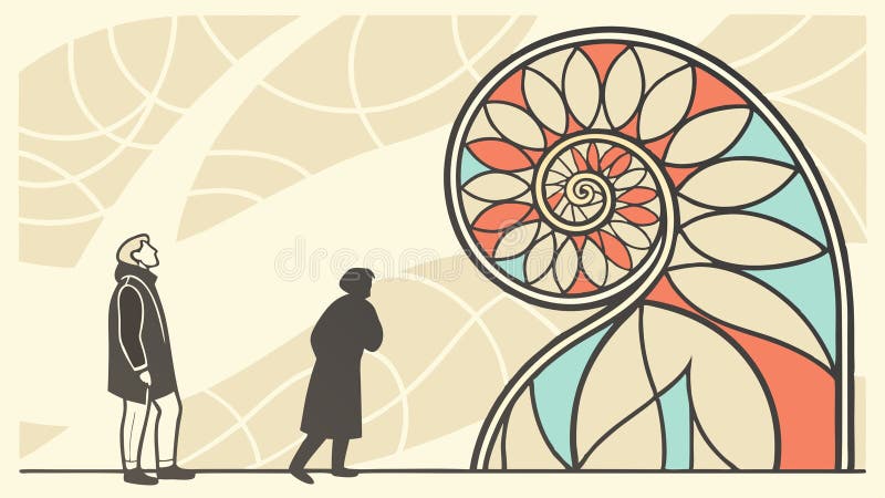 Nautilus shell abstract spiral pattern vector, vector design Generative AI royalty free illustration