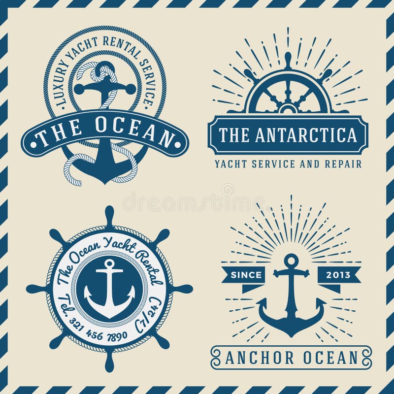 2 Autocollants Étoile Nautique - Design Marin Noir Et Blanc - Vinyle Décoratif