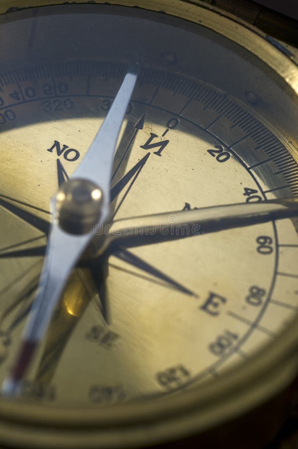 Bronze compass detail. Antique style. Bronze compass detail. Antique style