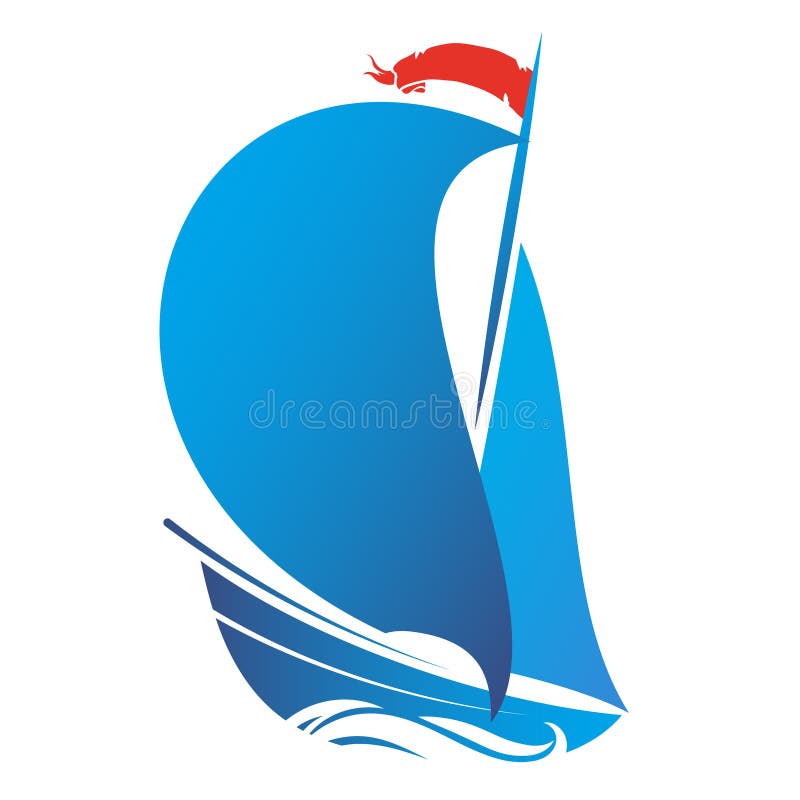 Nave con vector de la vela libre illustration Nave con vector de la vela libre illustration