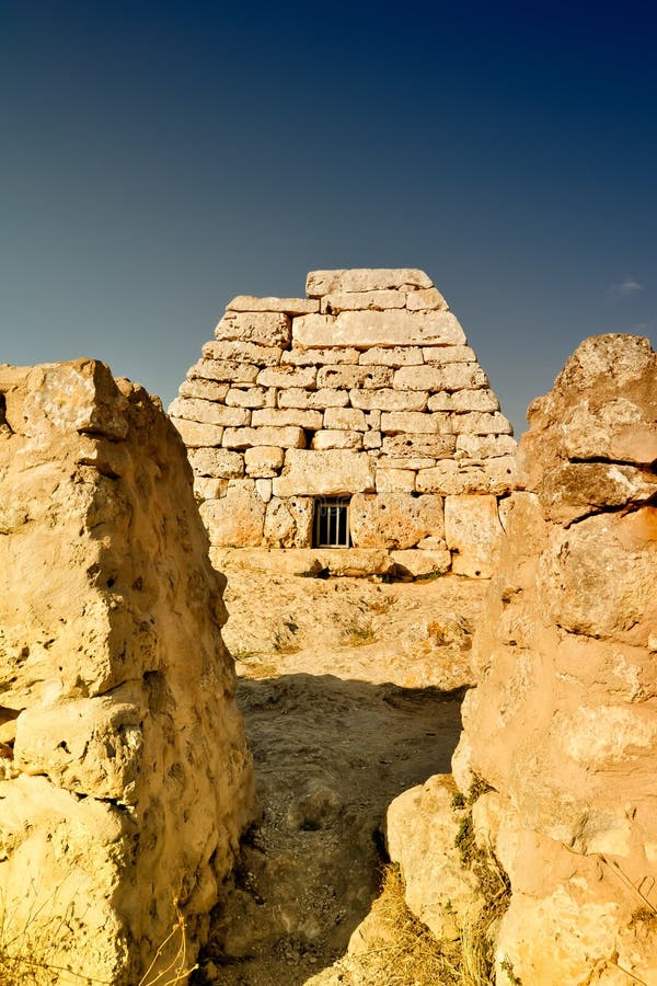 Naveta des Tudons - prehistoric sacral pyramid, Minorca, Spain