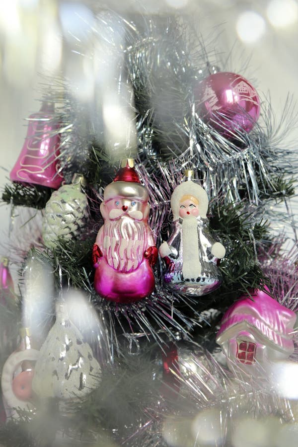 Christmas glass Santa Claus and Snow Maiden toys of the 80-90 years. Christmas glass Santa Claus and Snow Maiden toys of the 80-90 years.