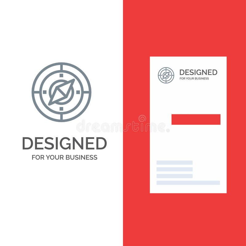 Navigatie, Navigator, Kompas, Plaats Grey Logo Design en Visitekaartjemalplaatje royalty-vrije illustratie Navigatie, Navigator, Kompas, Plaats Grey Logo Design en Visitekaartjemalplaatje royalty-vrije illustratie