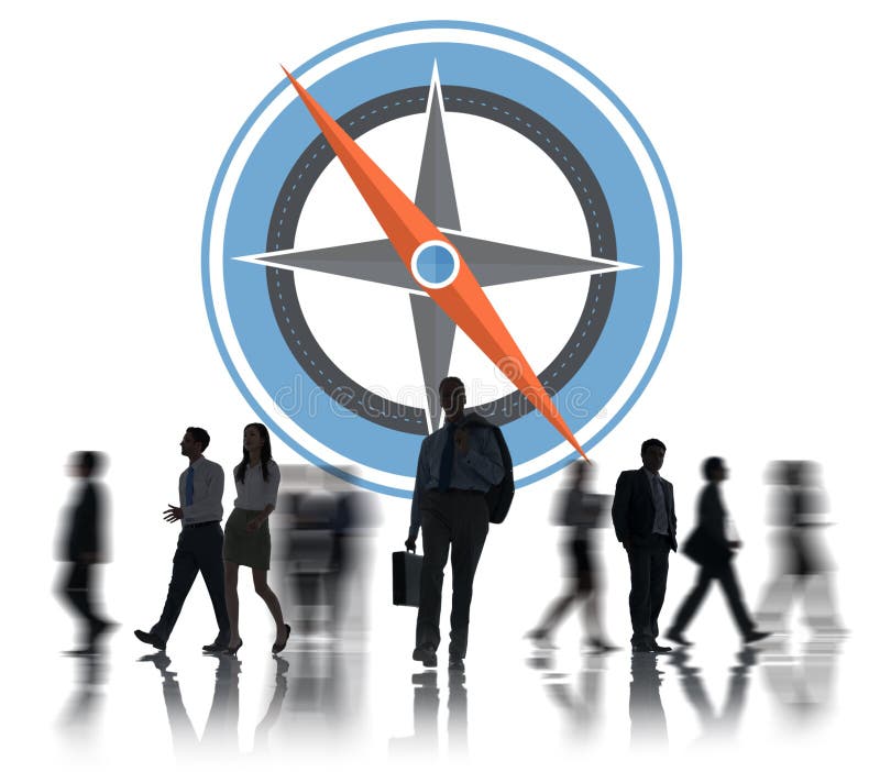 Navigation Compass Direction Exploration Guide Journey Concept stock illustration