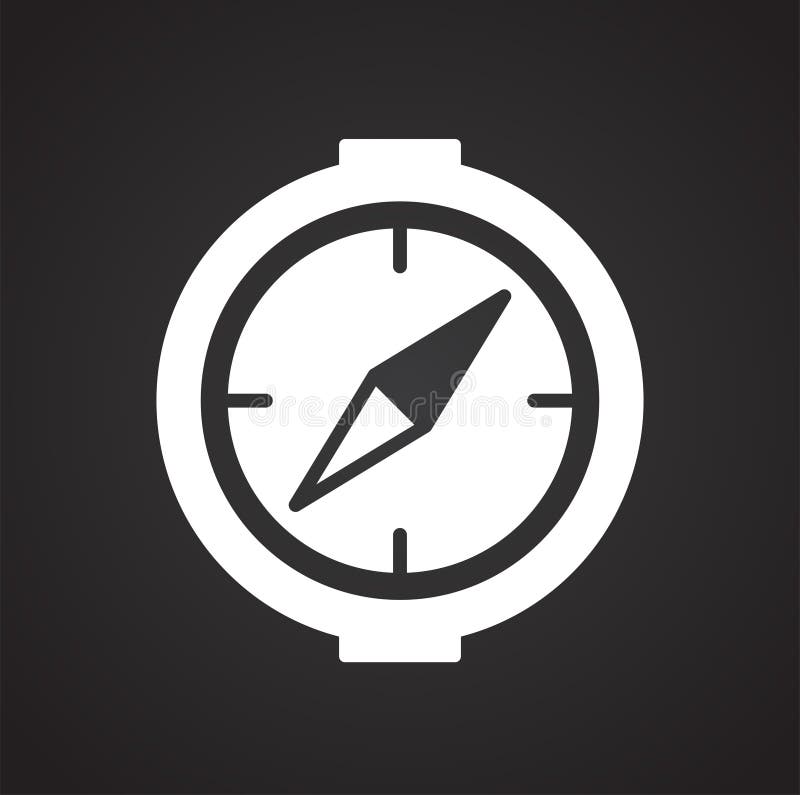 Navigation Compass Icon On Black Background For Graphic And Web Design Modern Simple Vector Sign Internet Concept Trendy Symbol Stock Vector Illustration Of Internet Icon