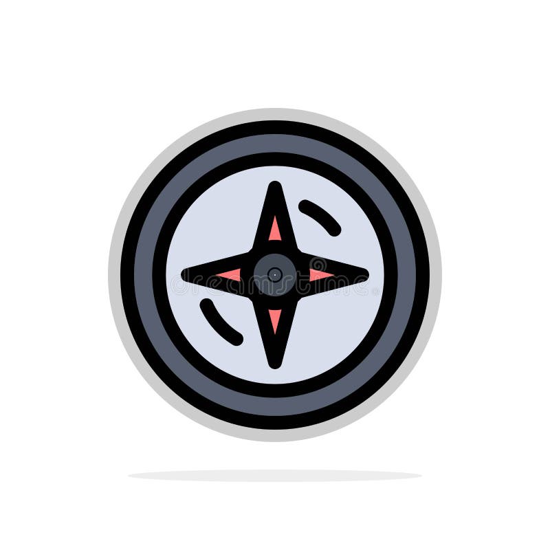 Navigation, Compass, Location Abstract Circle Background Flat color Icon royalty free illustration