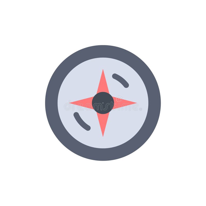 Navigation, Compass, Location Flat Color Icon. Vector icon banner Template royalty free illustration.