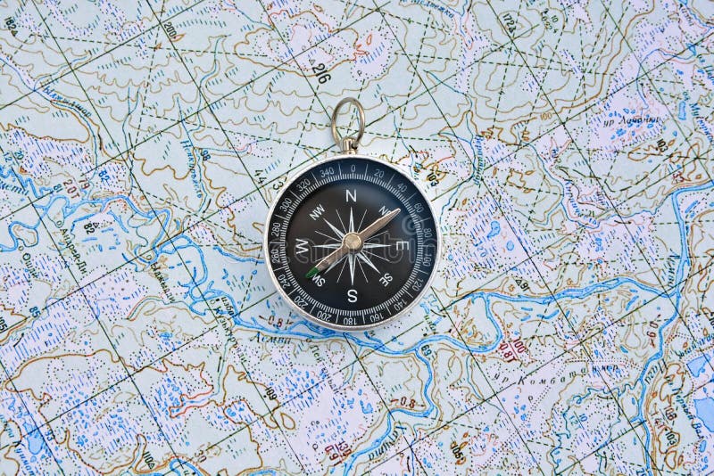 Navigation Compass Map Magnetic Located Topographic 61469634 