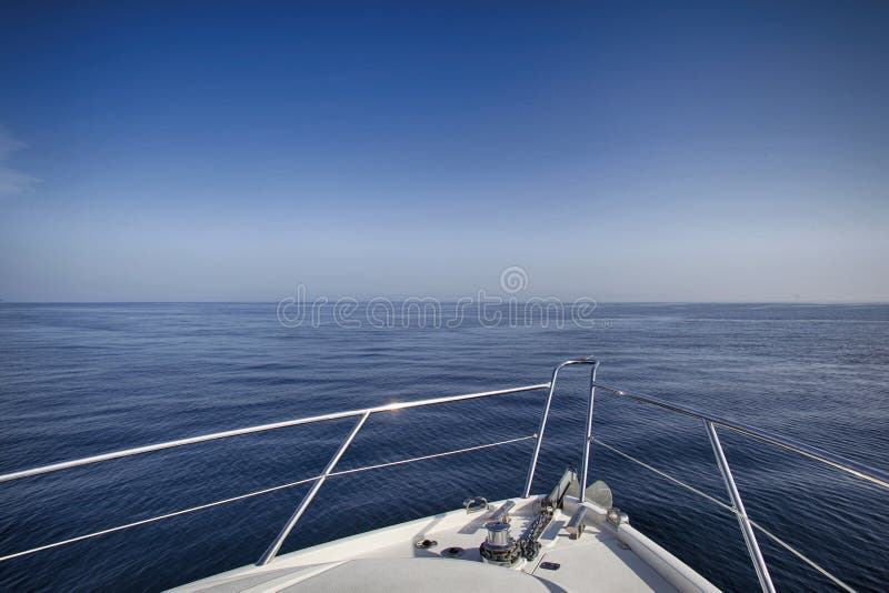 Motor yacht sailing over Adriaitic sea. Motor yacht sailing over Adriaitic sea