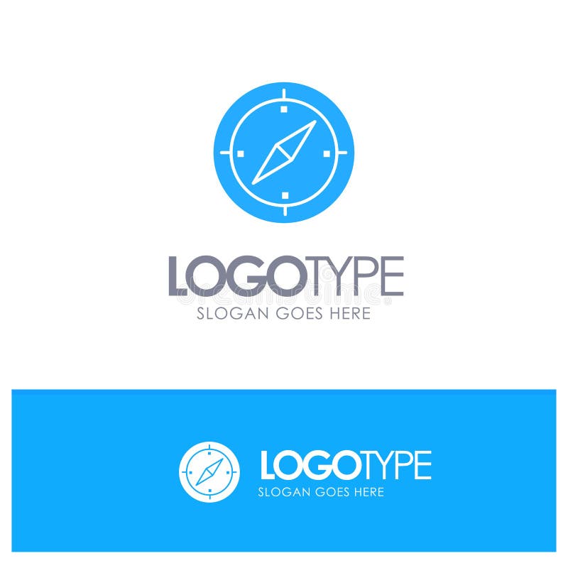 Navigation, Direction, Compass, Gps Blue Logo vector vector illustration