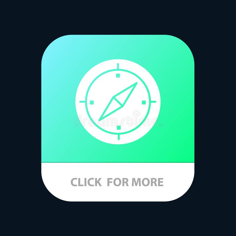 Navigation, Direction, Compass, Gps Mobile App Icon Design stock illustration