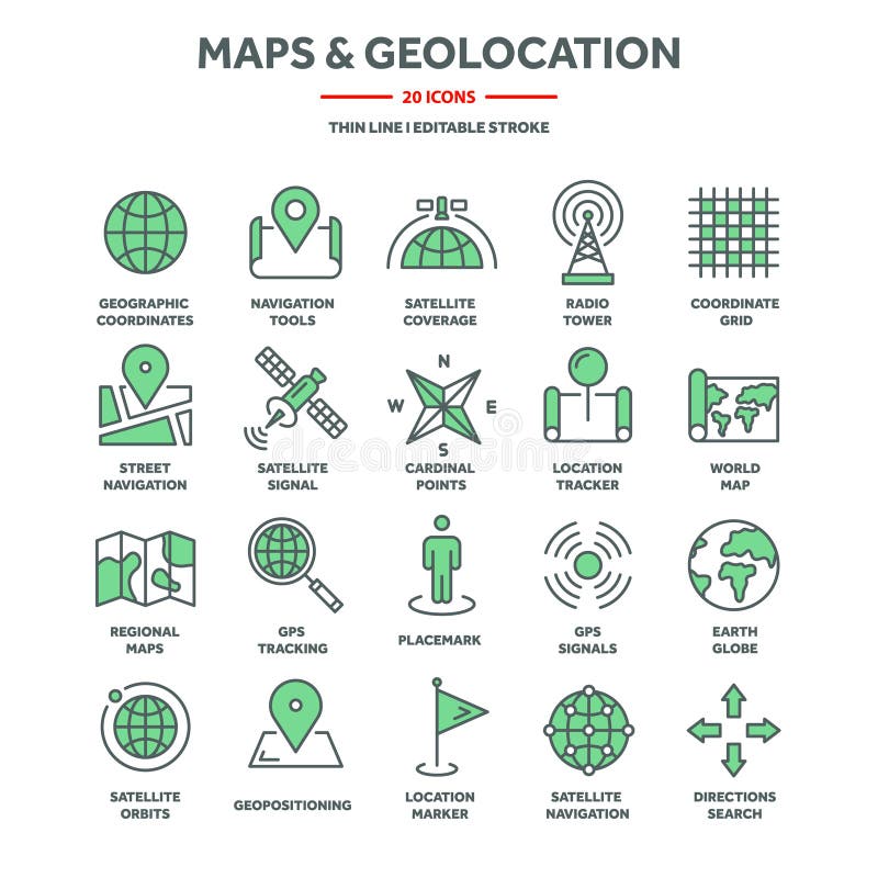 Navigation Map Geolocation Gps Positioning Coordinate Grid Quadrants Cardinal Points Location Finder Travel Route Waypoints 252742405 