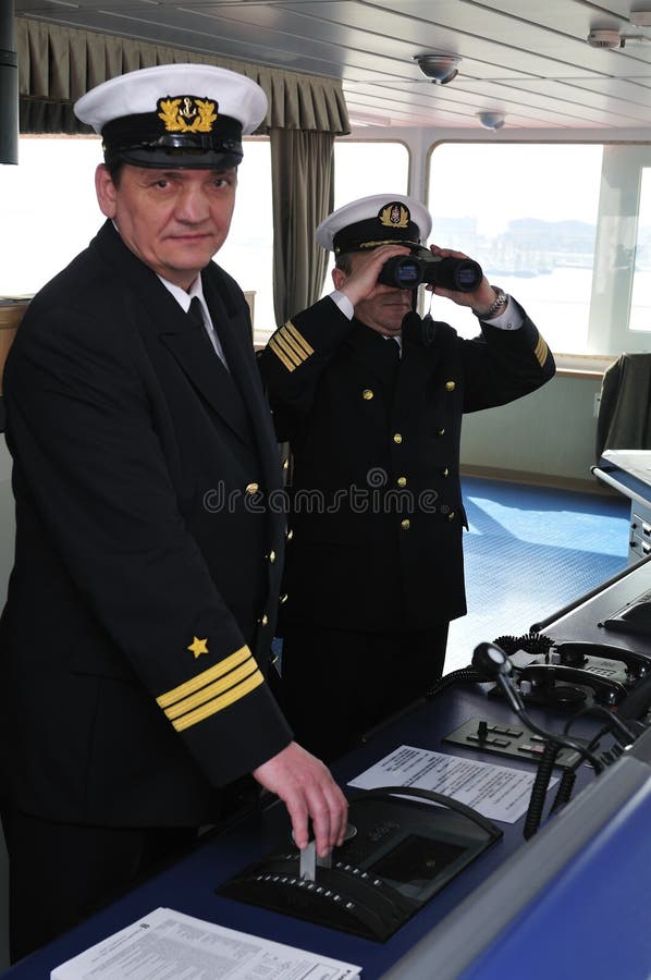 Navigation officers stock photo. Image of master, seamen 8954716