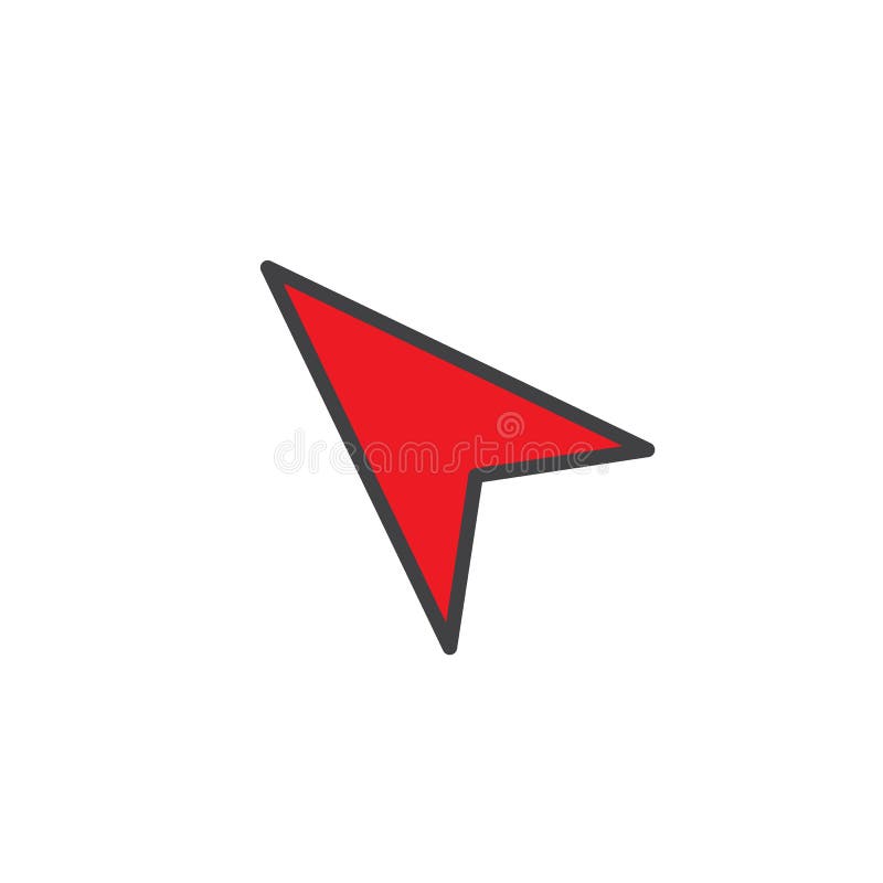 Navigation pointer arrow filled outline icon royalty free illustration