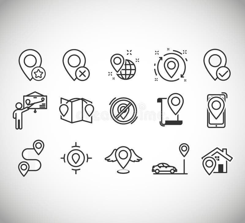 Navigation icons set royalty free illustration
