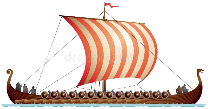 Navio de Viking, Longship, Drakkar ilustração do vetor Navio de Viking, Longship, Drakkar ilustração do vetor