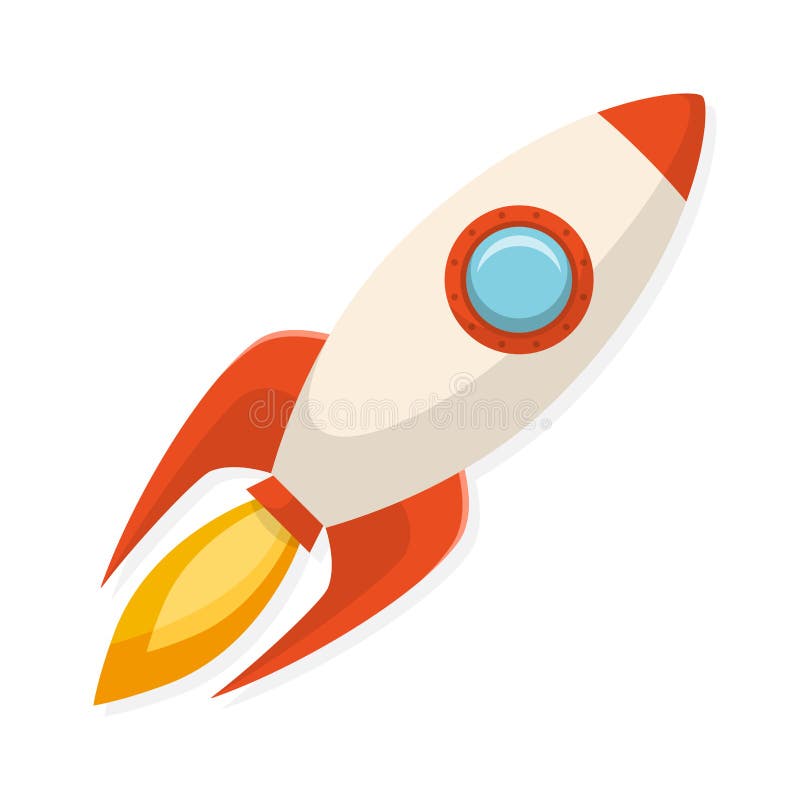 Cartoon flat design rocket ship. Symbol of start up and creativity. Vector illustration. Cartoon flat design rocket ship. Symbol of start up and creativity. Vector illustration.