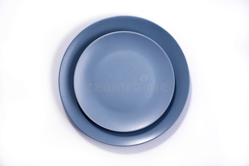 Navy Blue Dish Set Isolated on White Stock Photo Image of ceramic