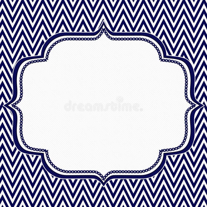 Navy Blue and White Chevron Zigzag Frame Background Stock Illustration Illustration of