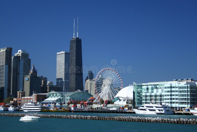 Navy pier chicago fotografia royalty free