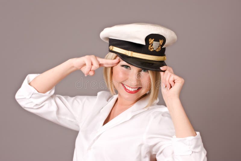 Navy pinup girl royalty free stock photos