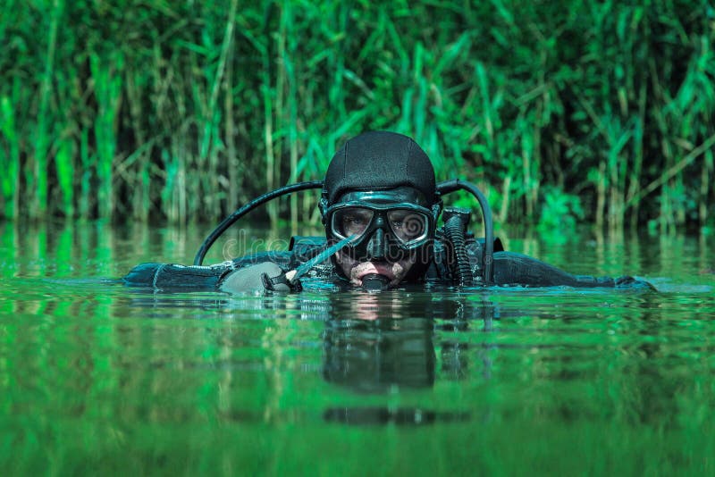 Navy SEAL frogman stock photo. Image of naval, navy, assault 65319354