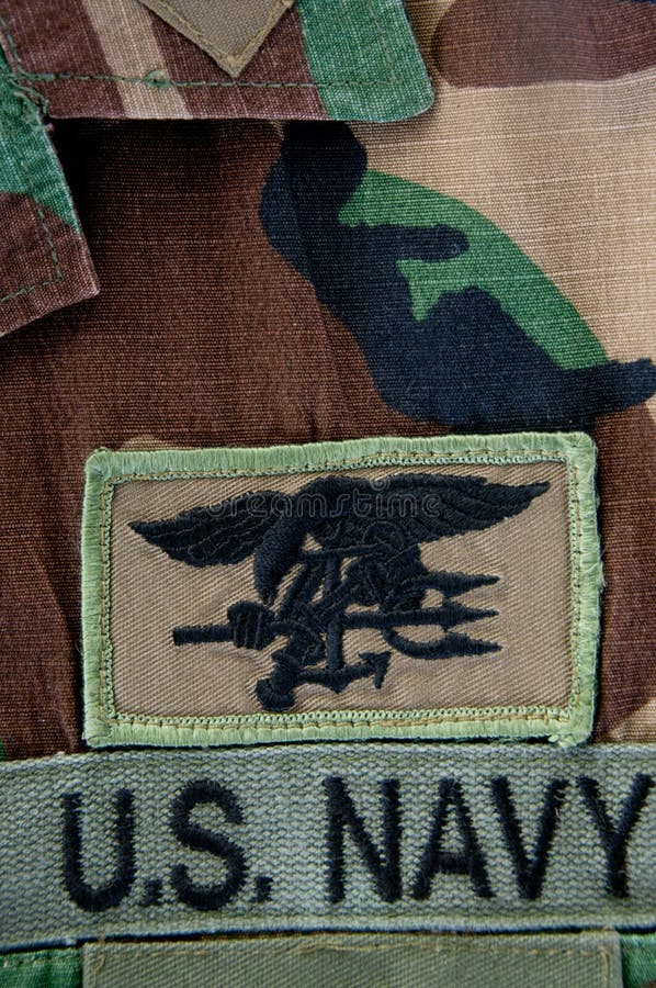 Navy SEAL Trident on Camoflauge Stock Photo Image of united, seal 18247604