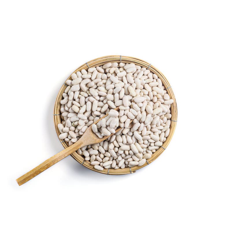 Navy White Kidney Beans (Navy Beans), Cannellini Beans Stock Photo