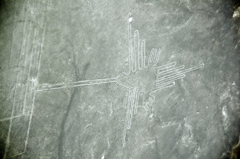 Nazca allinea, il colibrì, vista aerea, Perù