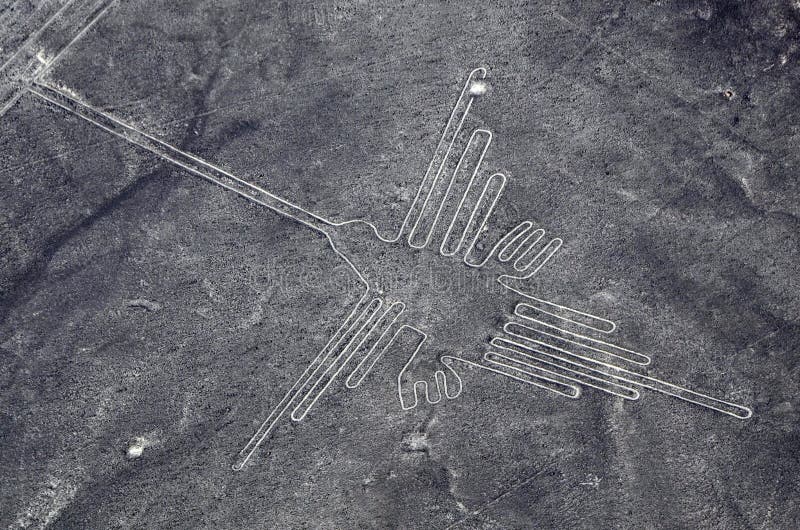 Nazca Lines - Humming Bird - Aerial View