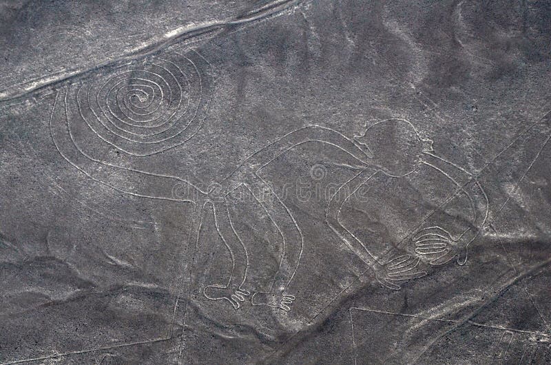 Nazca Lines - Monkey - Aerial View