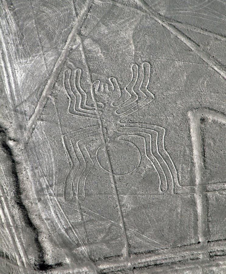 Nazca zeichnet - Spinne - Luftaufnahme