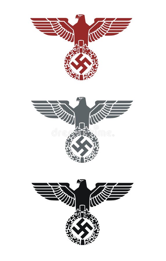 Nazi eagle stock illustration. Illustration of grey, history 7821273