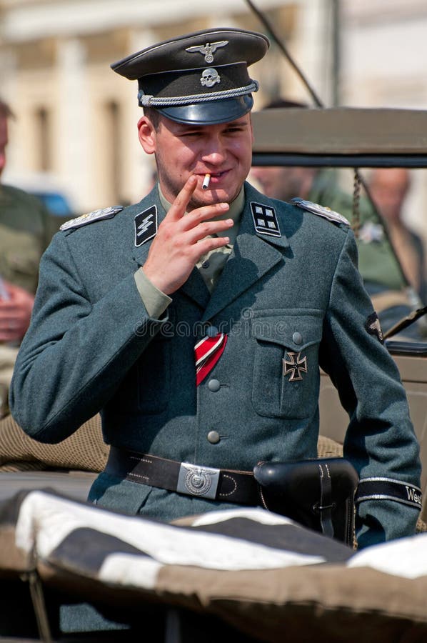 German SS Officer in Uniform PHOTO World War II Military Soldier 