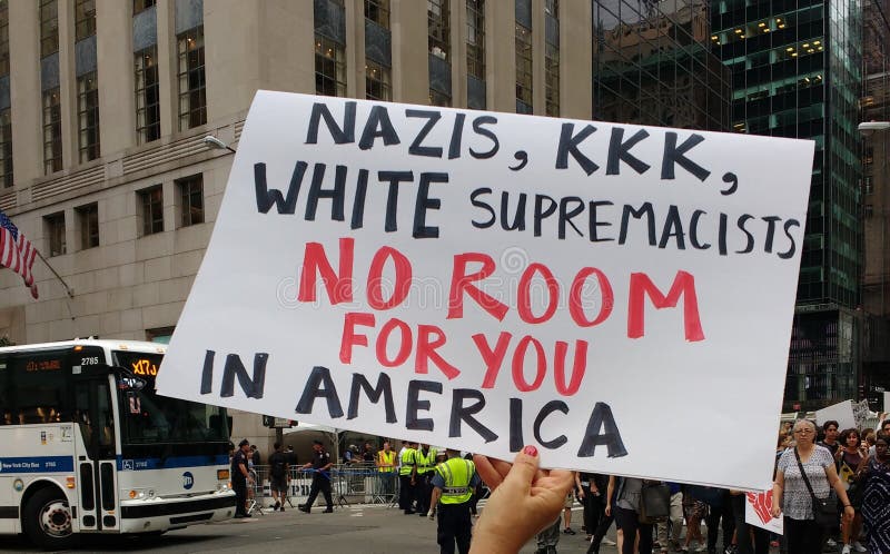 Nazis, KKK, Biali zwolennicy, Żadny pokój Dla Ciebie W Ameryka, NYC, NY, usa