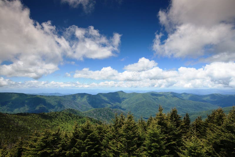 NC Landscape Blue Ridge Mountains and Clouds stock photography NC Landscape Blue Ridge Mountains and Clouds stock photography