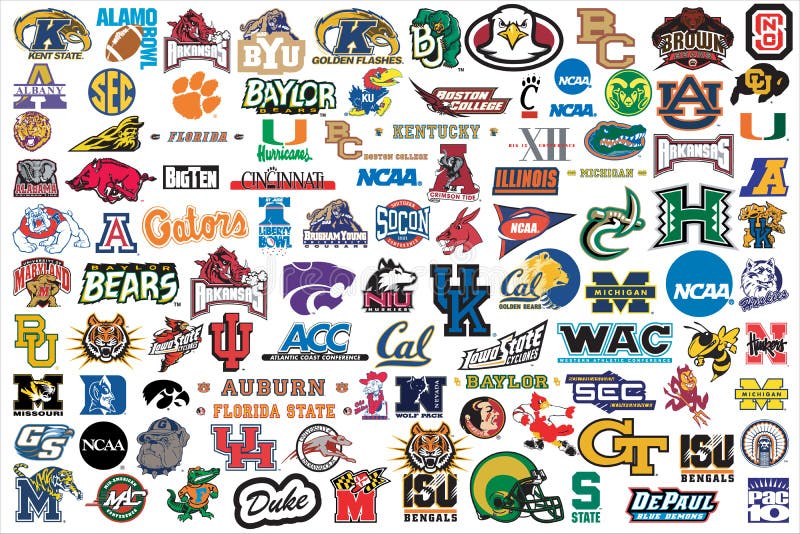 NCAA Basketball Team Logos - Vector Collection Editorial Image ...