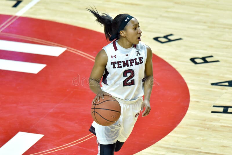 PHILADELPHIA - DECEMBER 19: Temple Owls guard Feyonda Fitzgerald (2) dribbles the ball on the perimeter during the women's basketball game December 19, 2015 in Philadelphia. PHILADELPHIA - DECEMBER 19: Temple Owls guard Feyonda Fitzgerald (2) dribbles the ball on the perimeter during the women's basketball game December 19, 2015 in Philadelphia.